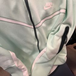 NIKE Sportswear TECH Fleece Mint Full Zip Hoodie Jacket Mens 