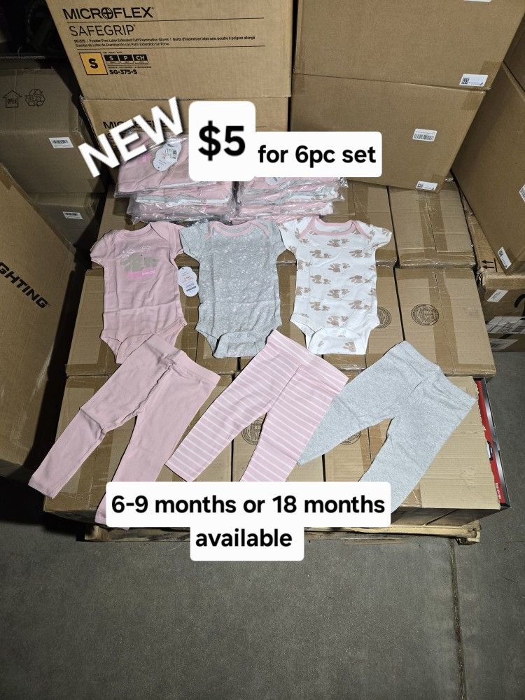 New Baby Clothes 6pc Set For Only $5  