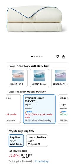 Queen Size cooling comforter
