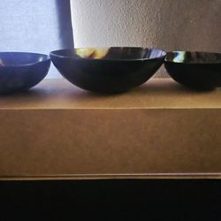 Buffalo Horn Bowl Set 3 Piece