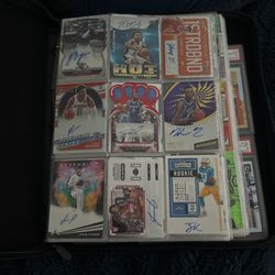 Whole Page Of Autograph Sports Cards