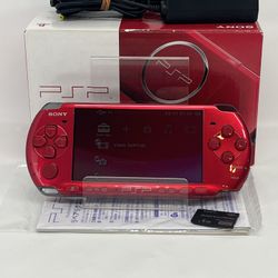 Sony PSP-3000 Radiant Red Console In Box CIB Region Free