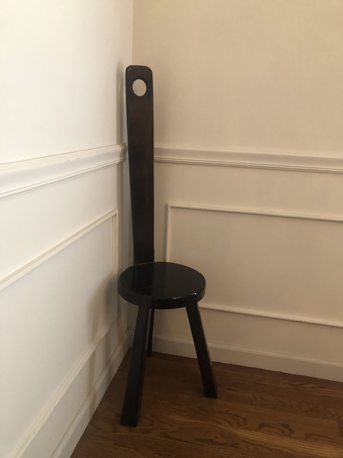 Antique Wood Corner Stool