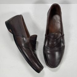 Allen Edmonds Kearney Dark Brown Leather Penny Loafers Men Size 9.5D