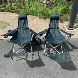 Camping Chairs Reclining Zero Gravity Outdoor Portable Green