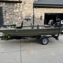 2020 Grizzly 1448 Jon Boat Fully Rigged. 