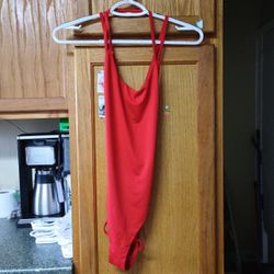 Women's Red Bodysuit Size Medium (Must Pick Up