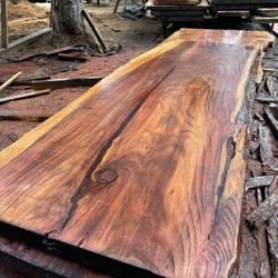 Huge Beautiful Live Edge Redwood Slab For Dining Table Etc