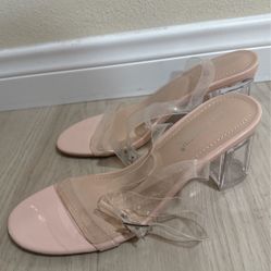 Clear Heels Size 8