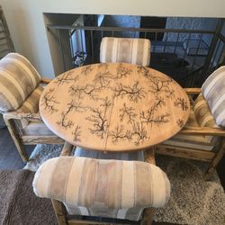 Fractal burned dinette set