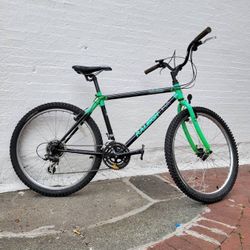 Med 18” Raleigh John Tomac Technium 21-spd mtb with riser bar-Shimano 