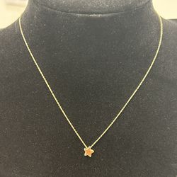 14k solid star chain