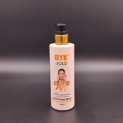 byk gold extra whitening lotion with egyptian milk, carrot oil, papaya extract