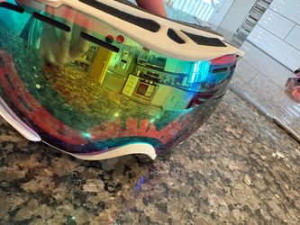 Bollé Ski Snowboard Goggles – Interchangeable Lens – White/Rainbow Mirrored
