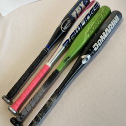 Four Baseball Bats Two 24” Two 25”