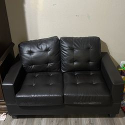 Faux leather couch