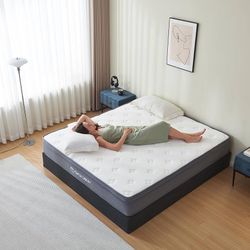 Queen Mattress, 10 Inch Queen Size Hybrid Mattress in a Box