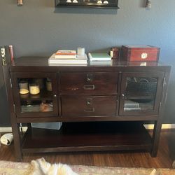 Pottery barn espresso console