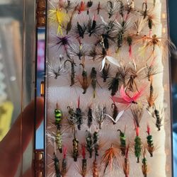 Fishing Lures, Flies, Leaders, tackle Box's And Line