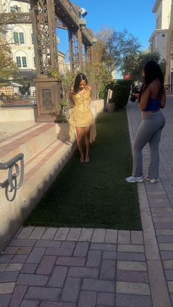 Gold dress