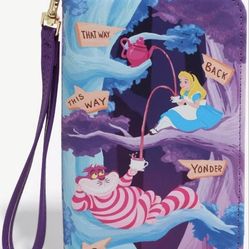 Alice in Wonderland Chesire cat tech wallet