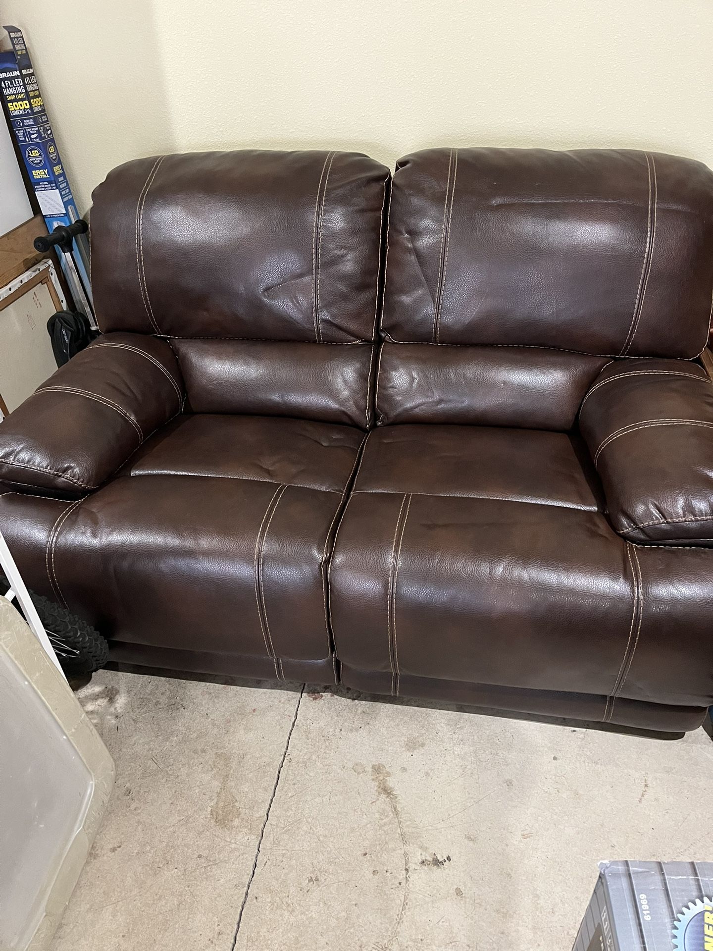 Leather Recliner Couch
