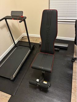 Barbell with Weights (new in box),bench, treadmill, Matt’s