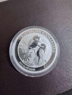 2013 Silver Australian Kookaburra 1 ozt Perth Mint .999 Fine Silver. BU