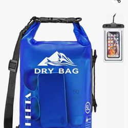 Waterproof Dry Bag for 40L Roll Top Lightweight Dry Storage Bag Backpack with Phone Case for Travel, Swimming, Boating, Kaya