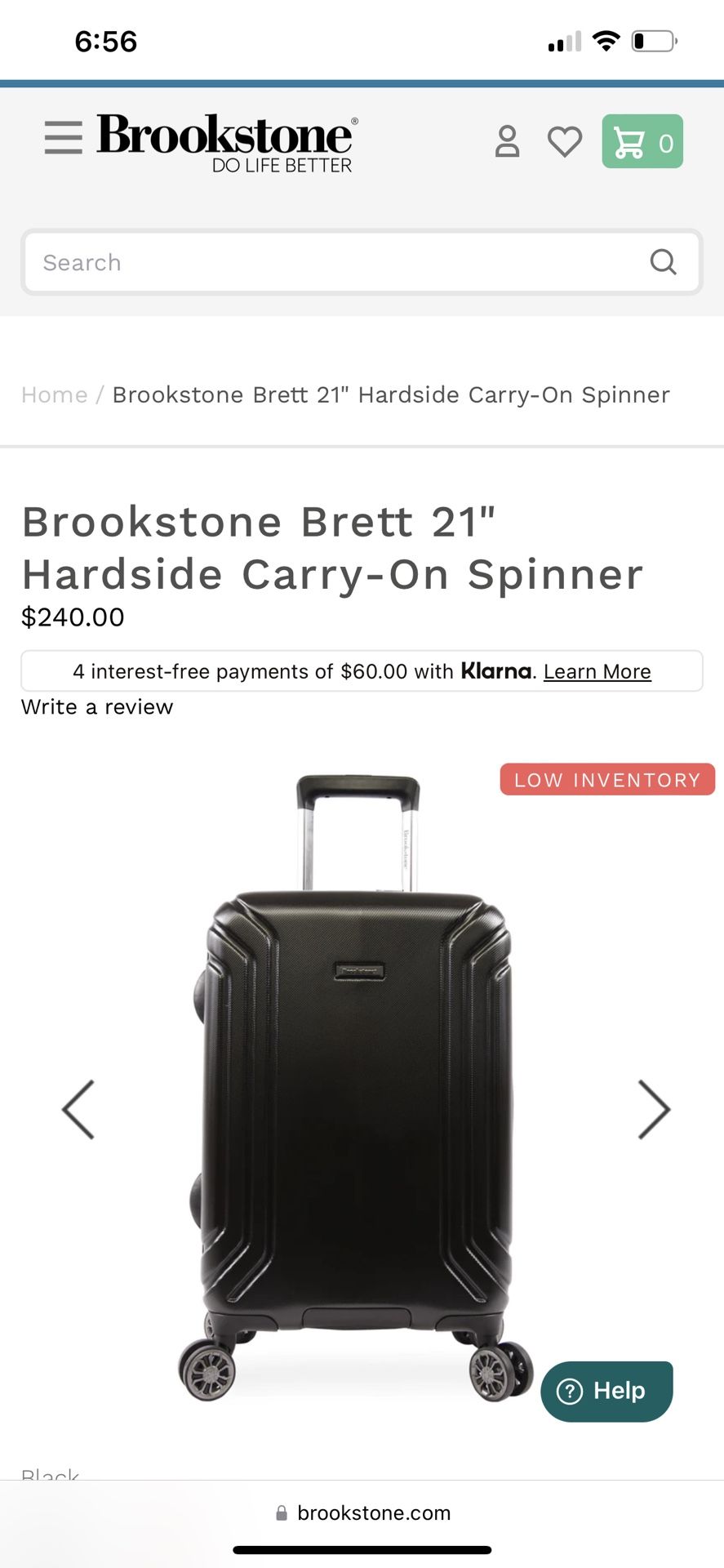 Brookstone Keane 21 Hardside Carry-On Spinner