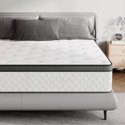 Twin Medium Hybrid Gel Bamboo Charcoal Memory Foam 10 inch. New in Box Mattress