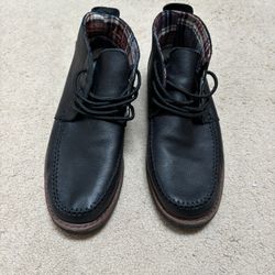 Toms Black Leather Chukka Boots 10.5 M (Black)