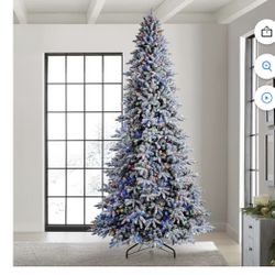 New 12 Ft Pre-Lit Flocked Aspen Tree
