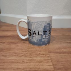 STARBUCKS SKYLINE SERIES One Barista 2002 Salt Lake City Oversized Mug