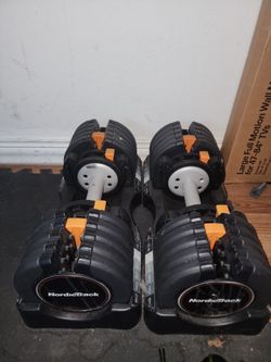 Nordictrack adjustable dumbells (55lbs)