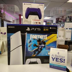 PS5 Fortnite Disc and digital versions 1tb brand new bundle available- finance it today just pay initial $79 down and take home (90days no interest