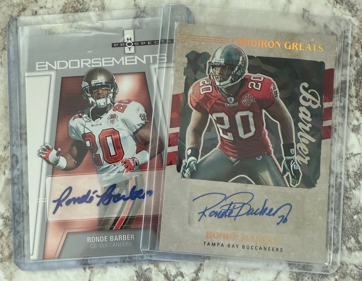 Ronde Barber Signed Football Cards You Choose