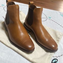 NEW Allen Edmonds LIVERPOOL Chelsea Boots Leather Dress Boots WALNUT BROWN 9D