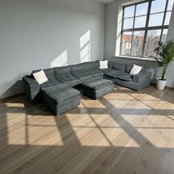 FREE DELIVERY! 🚚 Custom 9-Piece Modular Sectional w/ 2 Ottomans – Super Versatile, Modern Design