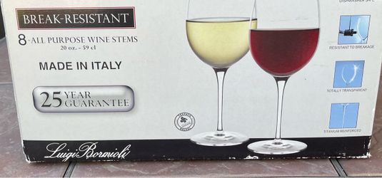 Break resistant wine glasses