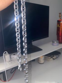 Silver chain real galena de Plata  20 inches