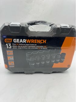 GearWrench 84938N 13 Pc. 1/2" Drive 6 Pt Std Universal Impact Socket Set SAE New
