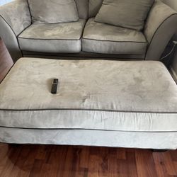 Two Loveseat & Ottoman & coffee table set