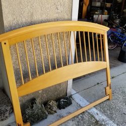 Honey Pine Queen Bed Frame