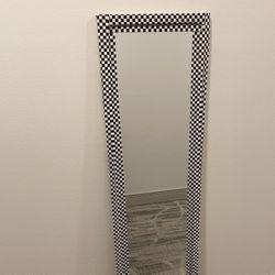 Decorated Mid-Height DOOR or WALL MIRROR (49"H x 13.5"W) - price is firm as posted.