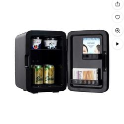 Frigidaire, Retro 10L, 15-Can Mini Personal Fridge, Stainless Steel
