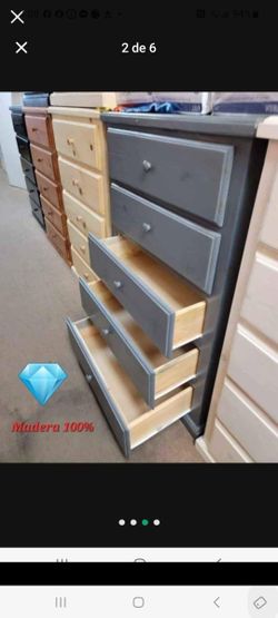 Dresser Five Drawers Colors Pinewood******Cajoneras Madera 100%****