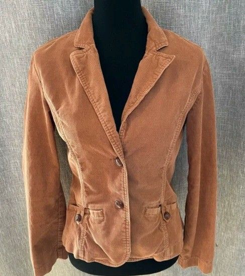 Bass Jeans Corduroy Blazer Top Cardigan Jacket Women's Size S / Small Top Suit