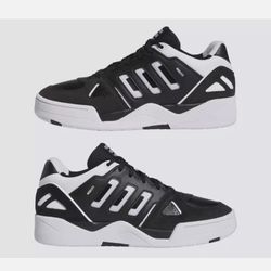 Adidas Midcity Low Black And White Men's Shoes, Size -9.5
