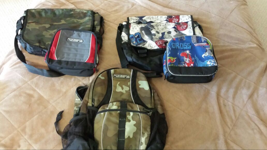 Backpack with lunch bag